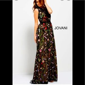 Jovani dress. Style 50733. Size 6. Color black/ multi.